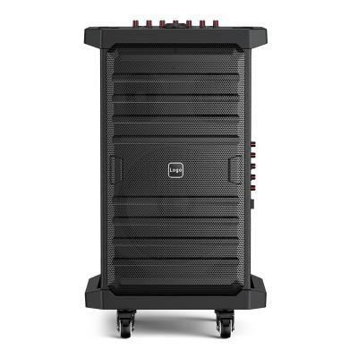 China SHIDU 120w Portable Karaoke Speaker Large Power Dual UHF Instrument Trolley Wireless Rechargeable Wireless Speaker for sale