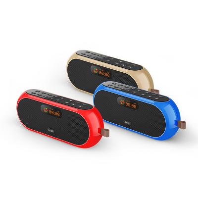 China No OEM Factory Mini Size Portable Classic Desk Digital Speaker With LED Screen Display Home Wireless Bluetooth HiFi Speaker for sale