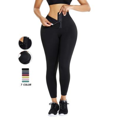 China Slim Trainer Tight Logo Waist Leggings Women Fitness Wear High Waisted Compression Yoga Pants Custom Made QUICK DRY for sale