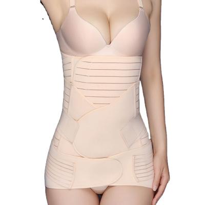 China QUICK DRY Puerperal Recovery Belt Corset Shapewear Waist Trainer Breathable 3pcs in1set Body Waist Trainer for sale