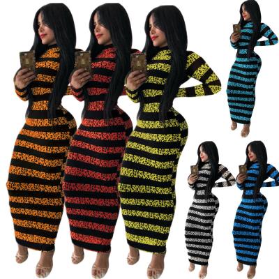 China Wholesale New Style Breathable Long Sleeve Women Dress Round Neck Casual Wear for sale