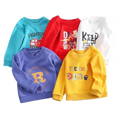 China Wholesale Boys Anti-Shrink Plain 100% Cotton O-Neck Long Sleeve Shirt Printed Kids Long Sleeve Shirt for sale