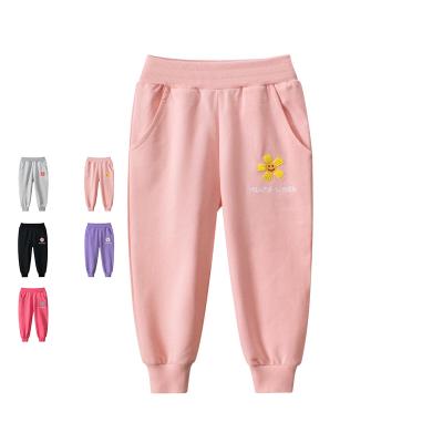 China Anti-pilling 100%cotton printed baby kids pants kids wholesale kids piled pants for sale