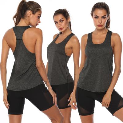 China 2021 custom logo fitness yoga gym tank tops ladies QUICK DRY women tank tops for sale