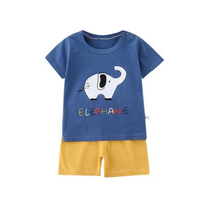 China 2021 Custom Summer Casual Baby Boy's Clothing Sets Wholesale Kids Casual Shirt And Shorts Set for sale