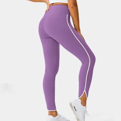 China Breathable Factory Customized Logo Female  Contrast Color High Rise Leggings Sports Leggings For Women for sale