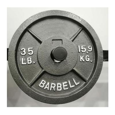 China Universal Wholesale Gym 20kg Cheap Custom Competition Cast Iron Bumper Barbell Standard Weightlifting Plate Set For Commercial Gym Sale for sale