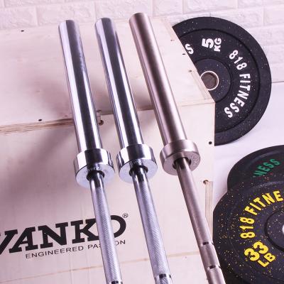 China New Zinc Barbell Chrome Barbells Weightlifiting Hard Bar Universal Black Olympic Weightlifting Bar for sale