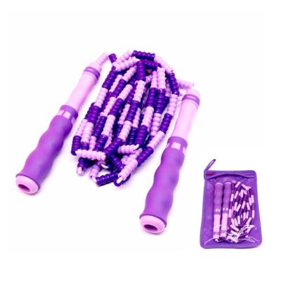 China Promotional Cute Kids Adults PP Kids Fitness Bodybuilding Wokrout PVC Durable Jump Beads Skipping Bamboo Jump Rope With Bag for sale