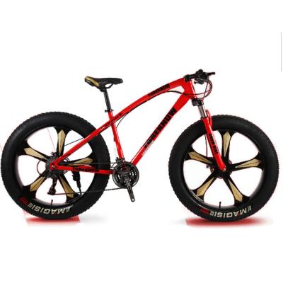 China 26 Inch 21/24/27/30 Inch Dual Speed ​​Disc Brake Durable Variable Fat Snow Mountain Bike For Unisex for sale