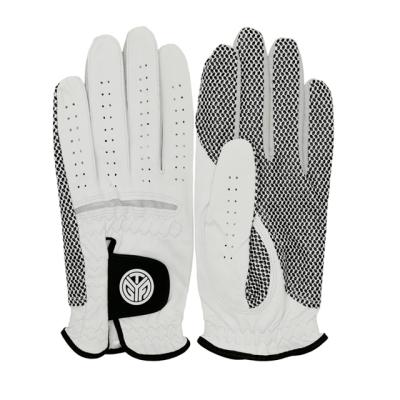 China High Quality Comfortable Soft White Left Hand Cabretta Leather Golf Gloves for sale