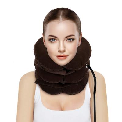 China Cervical Traction Amazon Best Selling Inflatable Cervical Neck Traction Stretching Collar Home for sale