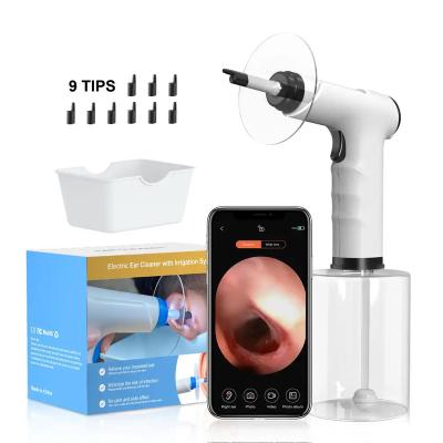 China Video Hydraulic W50 Ear Cleaner Ear Wax Removal Kit Waterproof 4 Modes Ear Irrigation Cleaning Kit with Camera 500ML for sale