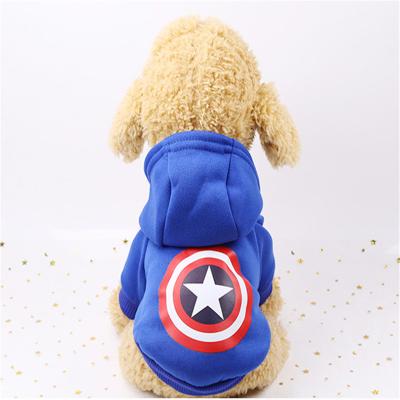 China Lovely Viable Cartoon Superman And Sports Hoodie Pet Apparel Dog Apparel for sale