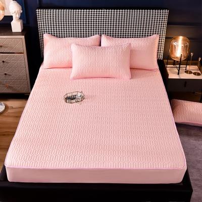 China Anti-Dustmite Waterproof Fabric King Mattress Protector Mattress Cover Set for sale