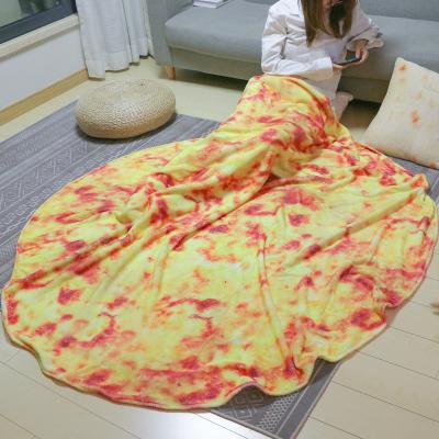 China BLX 60 Inch Portable Foldable Flannel Camping Using OEM Printing Tortilla Pizza Blanket, Good Prices Portable Mecican Burrito Blankets for sale