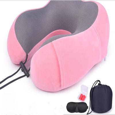 China Custom U-shape Travel Memory Foam Neck Rest Pillow Comfortable Car Massage Neck Pillow for sale