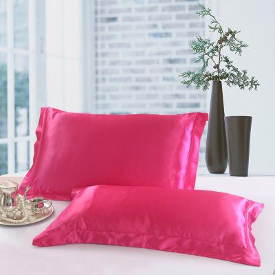 China Summer Hot Viable High Quality Fresh Satin Silk Single Bed Pillow Case Cover for sale