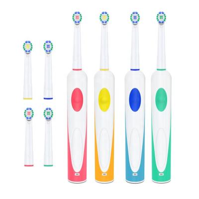 China Battery Operated 360 Rechargeable Electric Toothbrush Rotating Electric Toothbrush for sale