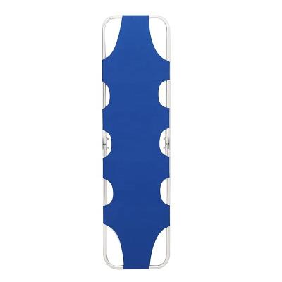 China Blue Foldable Cloth Stretcher Class I Aluminum Folding Stretcher for sale