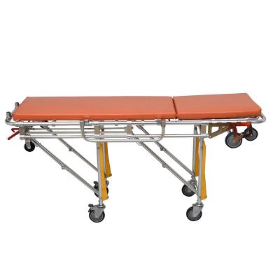 China Custom Logo Aluminum Folding Stretcher Orange Hydraulic Stretcher for sale