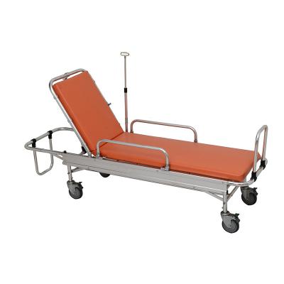 China Orange Automatic Loading Stretcher Wheel Stretcher Hospital Safety Standard for sale