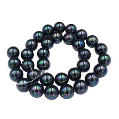 China Multicolor Black Shell Pearl DIY Jewelry Imitation Pearl Straight Hole Through Hole Bead for sale