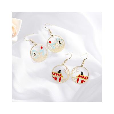 China 2021chinese vintage style earings jewelry fashion pearl earrings ethnic classic women for sale