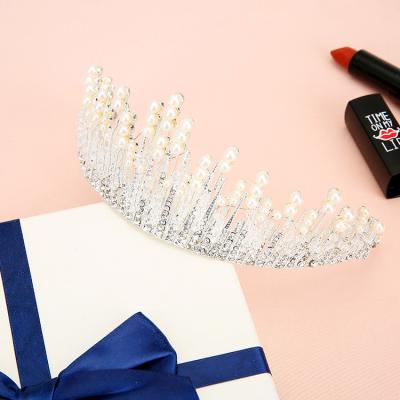 China Romantic Ready to Ship Wedding Crown for Beautiful Bride Fashion Style Crowns for Queens Gift Birthday Romantic Luxury Crown for sale