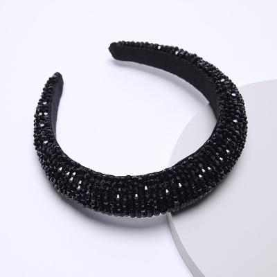 China Romantic Ready to Ship Luxury Romantic Diamond Hair Band Fashion Angel Diamond Hair Band Elastic Bands Gift for sale