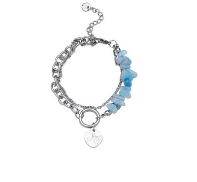 China Raw Crystal Gemstone Hiphop Bracelets Crystal Chipped Bracelet for sale