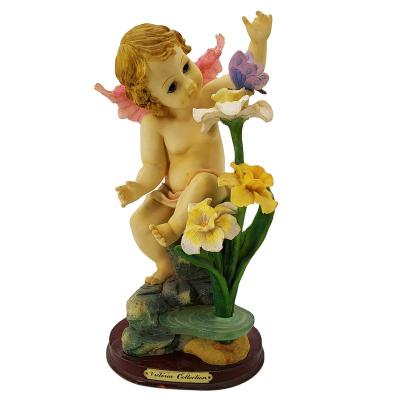 China Hand Made Europe Polyresin Decor Angel Statues For Home Decoration for sale