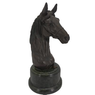 China Eco - Friendly Black Europe Resin Horse Head Statue For Home Decoration for sale