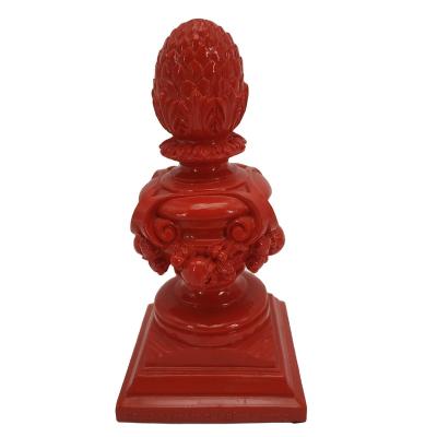 China Europe Red Resin Carved Ornaments Religious Series Home Decoration Centerpiece for sale