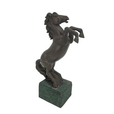 China Eco-friendly Europe Resin Artificial Craft Black Horse Statue For Home Decoration for sale