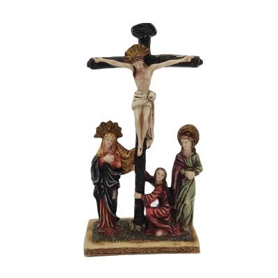 China Home Chapel Decoration of Jesus Christ Antique Religious Altar of Europe Resin Craft Church Relics Figurines Crucifix for sale