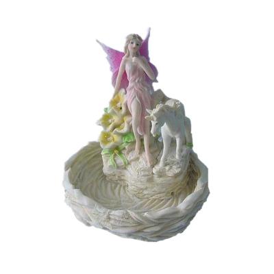 China Customized fountain Europe resin crafts fairy USB power for home and table decoration for sale