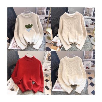 China Winter High Quality Loose Warm Sweater Women Sweater Anti-wrinkle Sweater Large Size Clothes for sale