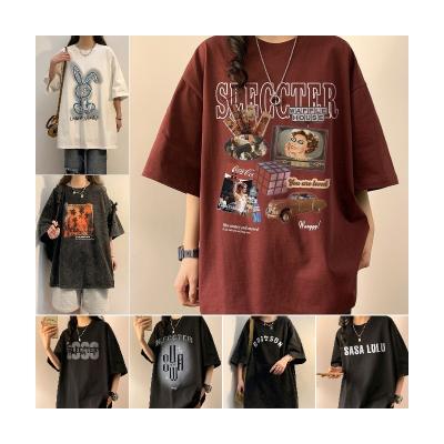 China Other High Quality Women's T-shirt OEM Custom LOGO Cartoon Cute Oversized Women Printing T-shirts for sale