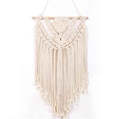 China 2022 Minimalist Design Latest Woven Cotton Rope Wall Hanging Handmade Macrame Tapestry for sale