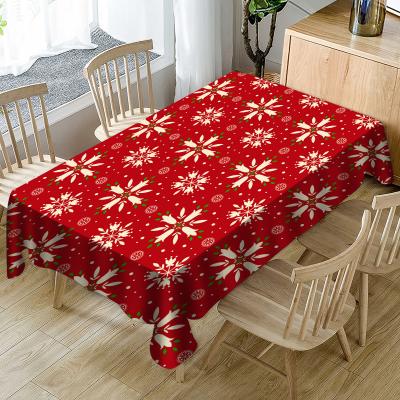 China New Christmas Rectangular Table Cloth Holiday Decoration Table Cloth Colorful Printed Waterproof Cover Design As Gift for sale