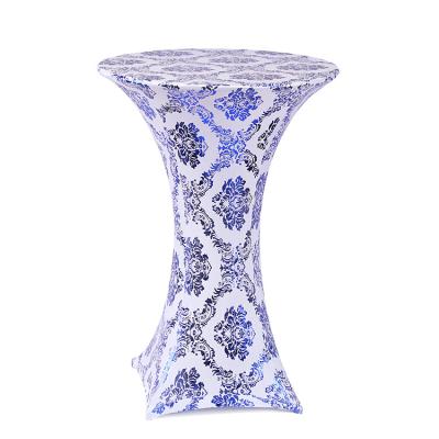 China Latest Design Oilproof Aluminum Printed Luxury Round Tablecloth Dessert Wedding Table Cloth for sale