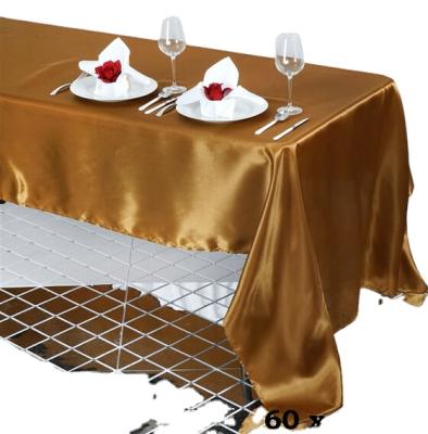 China Luxury Elegant Oilproof Rectangle Satin Tablecloth Wedding Cheap Table Cloths For Wedding Party for sale