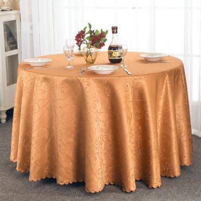 China High Quality Luxury Oilproof Jacquard Tablecloth 120 Round Wedding Tablecloth Decoration for sale