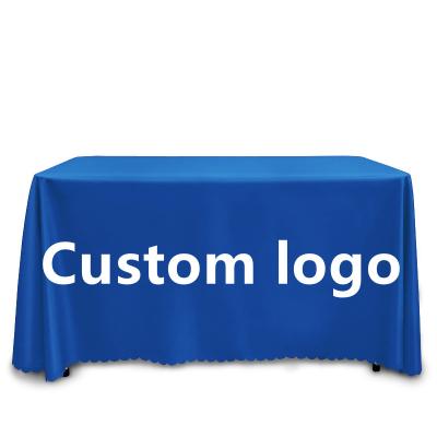 China Oilproof Logo Spandex Tablecloth Advertising Printing High Quality Custom Printed Tablecloth for sale