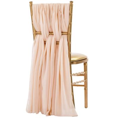 China Best Price Eco-friendly Chiavari Party Wedding Banquet Decoration Chiffon Chair Sash Fancy Band for sale