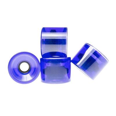 China Blaue Transparente PU Skateboard Räder 75mm Longboard Räder Antiwear OEM zu verkaufen