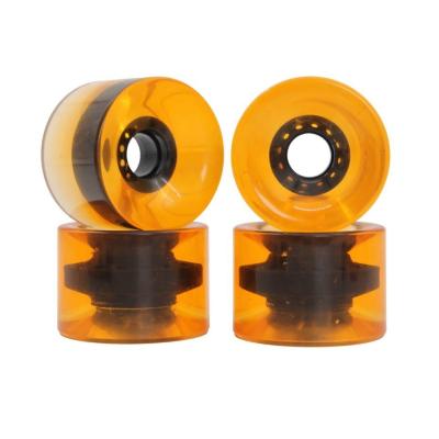 China Jelly Polyurethane Rubber Soft Longboard Wheels voor cruisen Exquisite Te koop