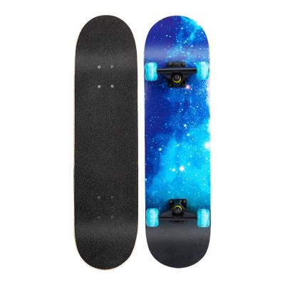 China 8 inch Double Kick Skateboard Deck Zwart Complete Skateboard OEM Beschikbaar Te koop