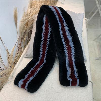 China Soft Warm Natural Genuine Designer Rabbit Fur Scarf Winter Fashion Scarf Women Main for sale